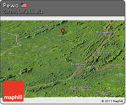 Satellite Panoramic Map of Pewo