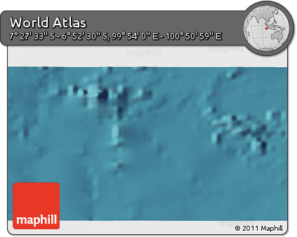 Satellite 3D Map of the Area around 7° 10' 2" S, 100° 22' 30" E