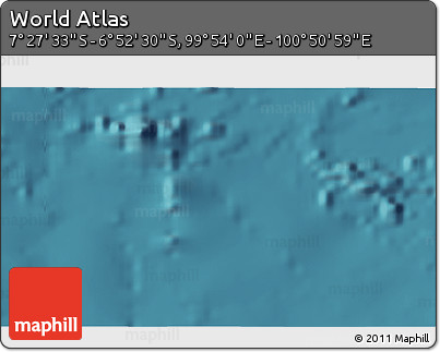 Satellite 3D Map of the Area around 7° 10' 2" S, 100° 22' 30" E