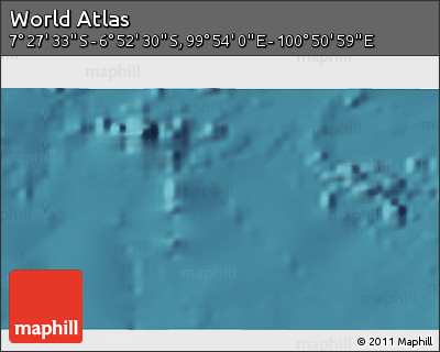 Satellite 3D Map of the Area around 7° 10' 2" S, 100° 22' 30" E