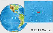 Physical Location Map of the area around 7° 10' 2" S, 100° 13' 29" W