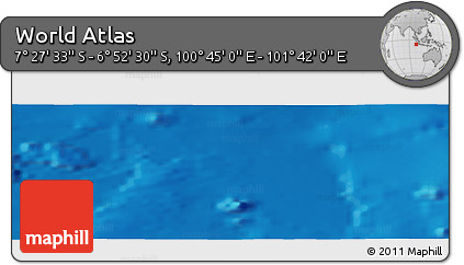 Physical Panoramic Map of the Area around 7° 10' 2" S, 101° 13' 29" E