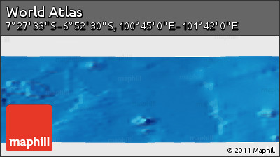 Physical Panoramic Map of the Area around 7° 10' 2" S, 101° 13' 29" E