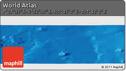 Physical Panoramic Map of the Area around 7° 10' 2" S, 101° 13' 29" E