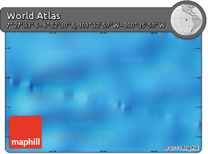 Physical Map of the Area around 7° 10' 2" S, 101° 4' 29" W