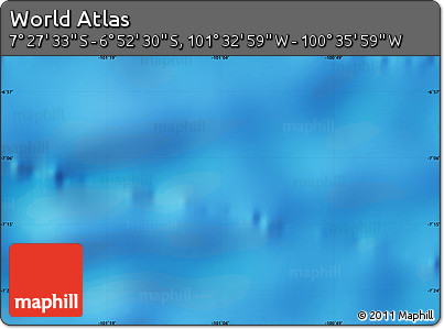 Physical Map of the Area around 7° 10' 2" S, 101° 4' 29" W