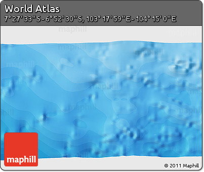 Political 3D Map of the Area around 7° 10' 2" S, 103° 46' 30" E