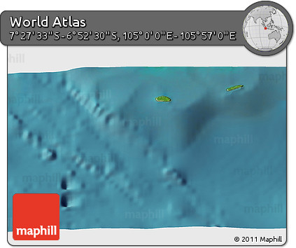 Satellite 3D Map of the Area around 7° 10' 2" S, 105° 28' 29" E