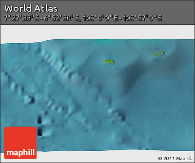 Satellite 3D Map of the Area around 7° 10' 2" S, 105° 28' 29" E