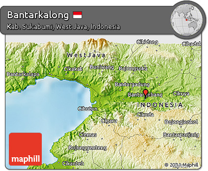 Physical 3D Map of Bantarkalong