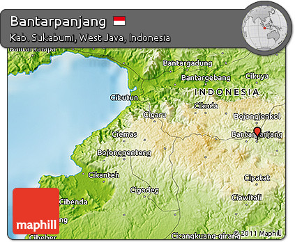 Physical 3D Map of Bantarpanjang