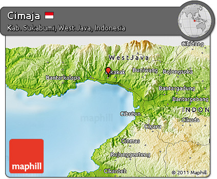Physical 3D Map of Cimaja