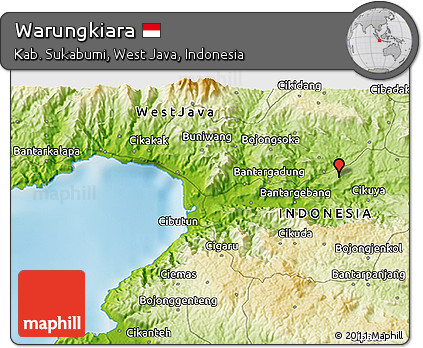 Physical 3D Map of Warungkiara