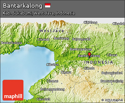 Physical 3D Map of Bantarkalong