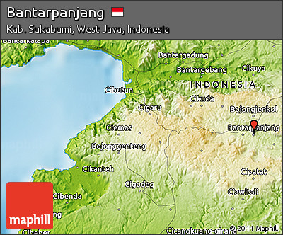 Physical 3D Map of Bantarpanjang