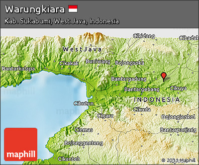 Physical 3D Map of Warungkiara