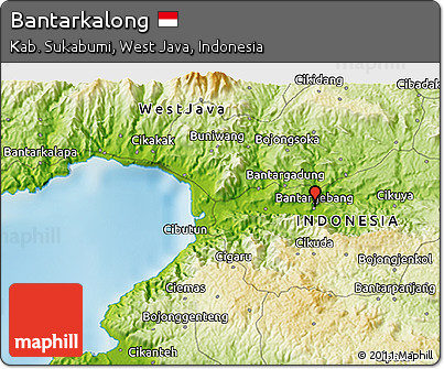 Physical 3D Map of Bantarkalong