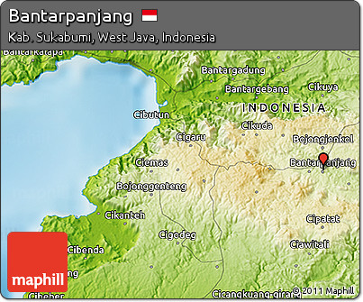 Physical 3D Map of Bantarpanjang
