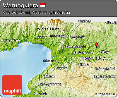 Physical 3D Map of Warungkiara