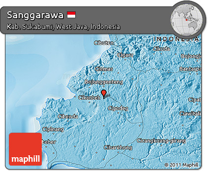 Political 3D Map of Sanggarawa