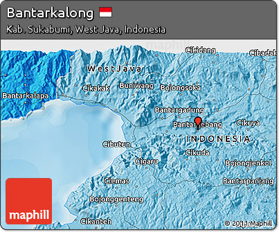 Political 3D Map of Bantarkalong