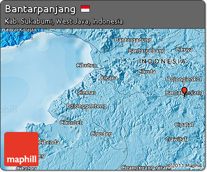 Political 3D Map of Bantarpanjang