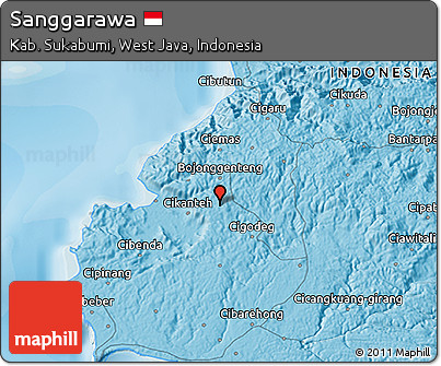 Political 3D Map of Sanggarawa