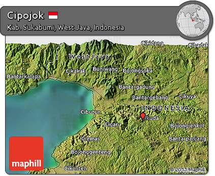 Satellite 3D Map of Cipojok