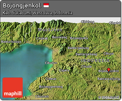 Satellite 3D Map of Bojongjenkol