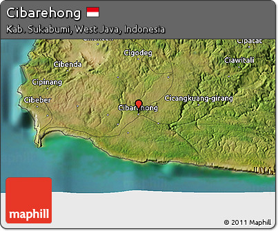 Satellite 3D Map of Cibarehong