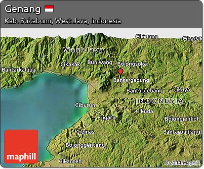 Satellite 3D Map of Genang