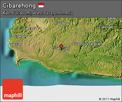 Satellite 3D Map of Cibarehong