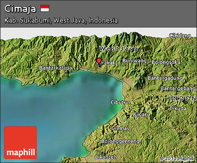 Satellite 3D Map of Cimaja