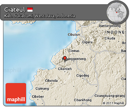 Shaded Relief 3D Map of Ciateul