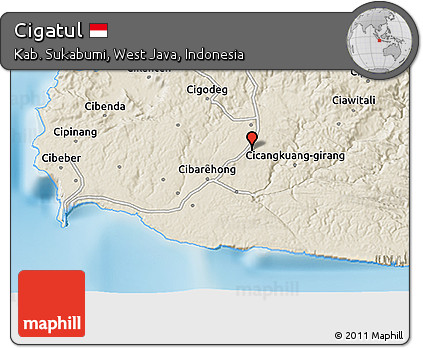Shaded Relief 3D Map of Cigatul