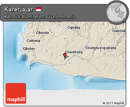 Shaded Relief 3D Map of Karetjajar