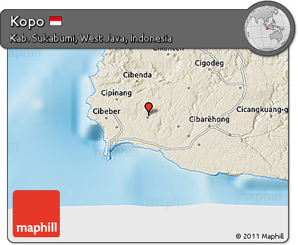 Shaded Relief 3D Map of Kopo