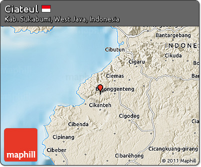 Shaded Relief 3D Map of Ciateul