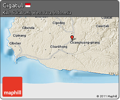 Shaded Relief 3D Map of Cigatul