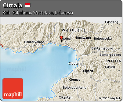 Shaded Relief 3D Map of Cimaja