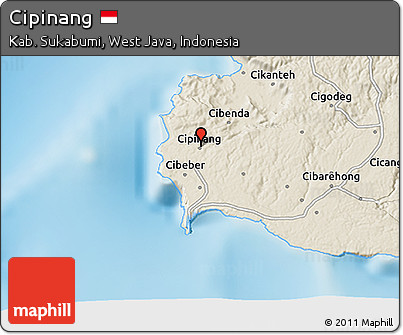 Shaded Relief 3D Map of Cipinang