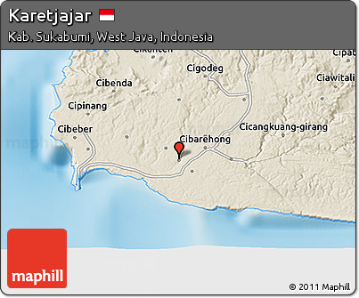 Shaded Relief 3D Map of Karetjajar
