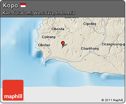 Shaded Relief 3D Map of Kopo