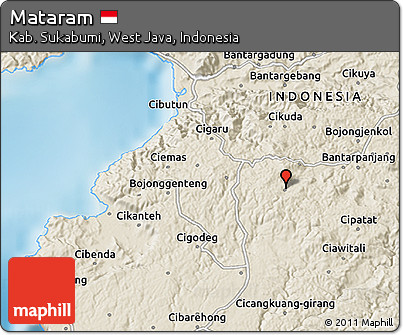 Shaded Relief 3D Map of Mataram