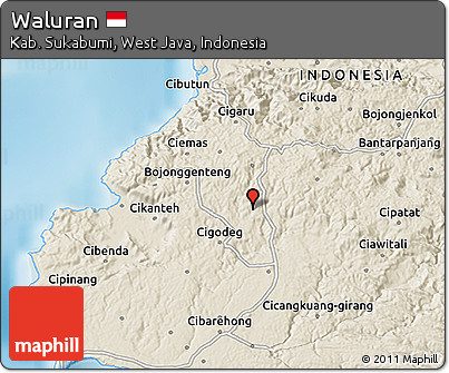 Shaded Relief 3D Map of Waluran