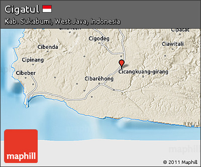 Shaded Relief 3D Map of Cigatul