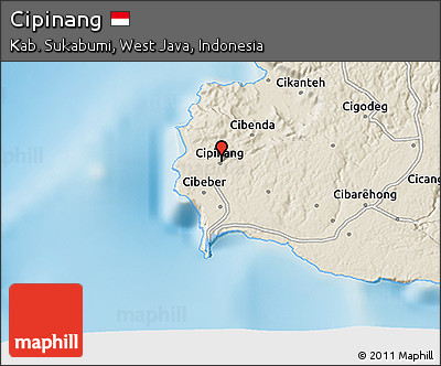 Shaded Relief 3D Map of Cipinang