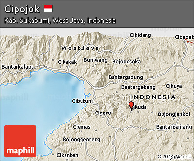 Shaded Relief 3D Map of Cipojok
