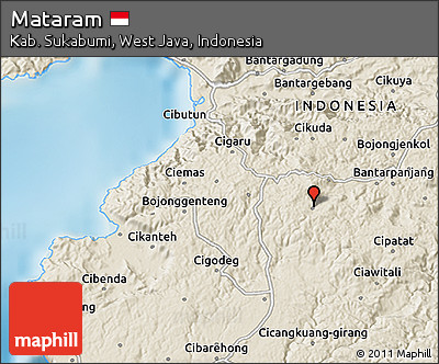 Shaded Relief 3D Map of Mataram