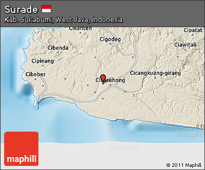 Shaded Relief 3D Map of Surade